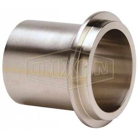 Dixon Long Weld Ferrule, 2-1/2 in Nominal, Male I-Line End Style, 316L SS, Domestic 14WLI-R250